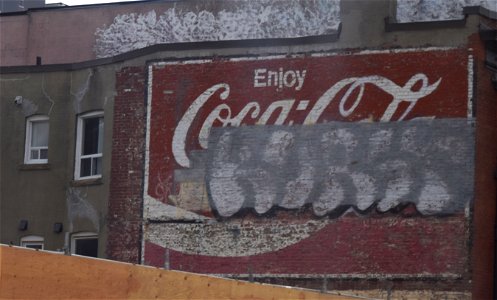 Old Coca-Cola advertisement. photo