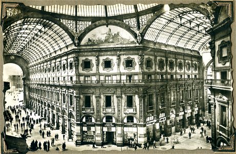 Galleria Vittorio Emanuele, Milan, [1944] - Postcard photo