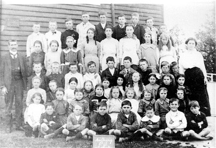 Students and teachers, Mulbring Public School photo, Mulbring, N.S.W., [n.d.] photo