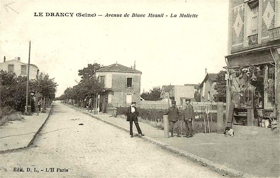 Drancy.Avenue de Blanc-Meslnil.La Mollette.1917