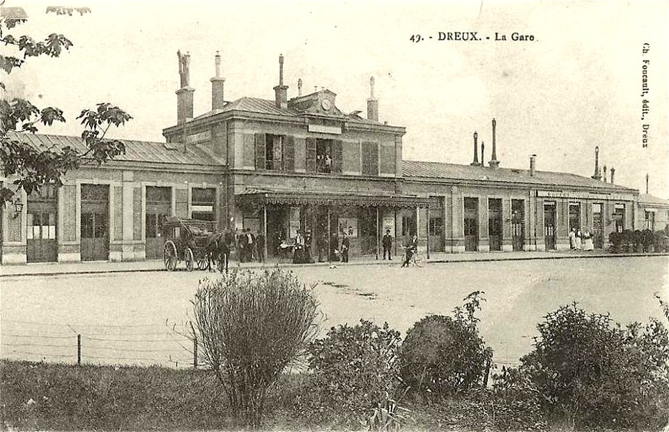 Dreux.La gare vers 1906