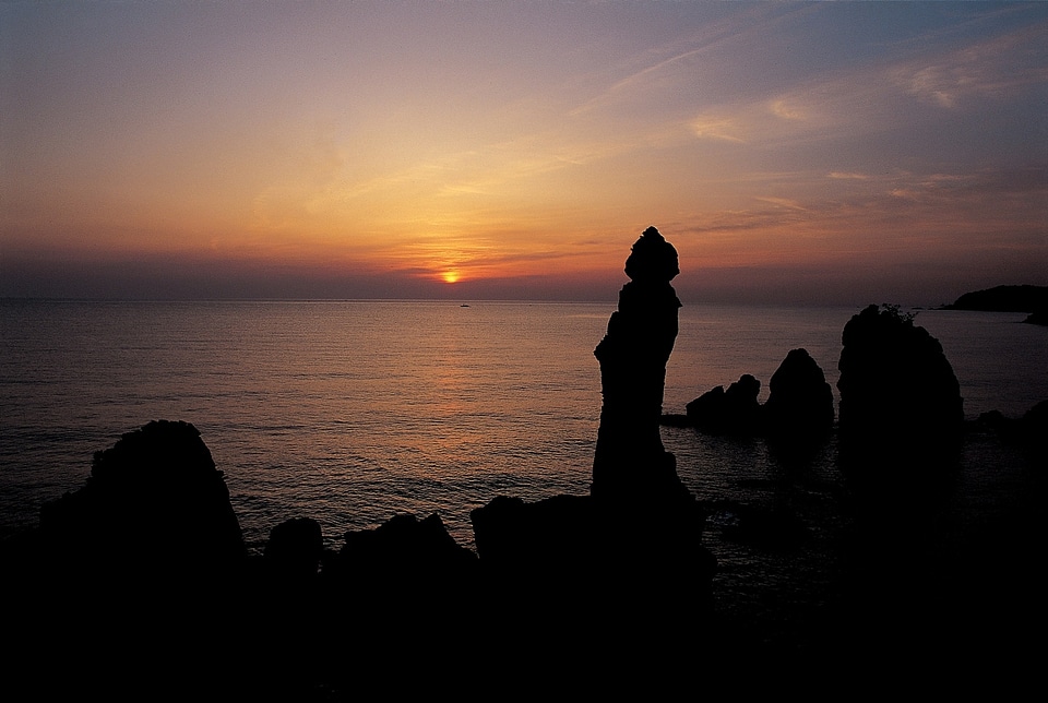 sunset on the beach photo