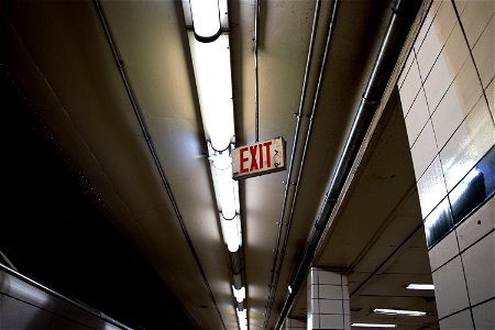 TTC Bay Lower Exit sign.