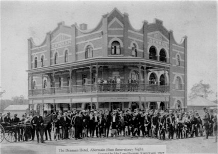 Hotel Denman, Abermain, NSW, when it was three storeys high, [n.d.] photo