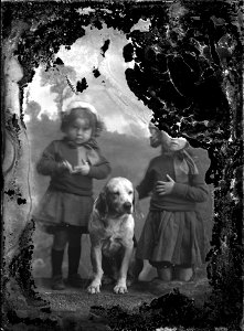 Girls and dog, [n.d.]