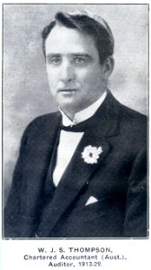 W. J. S. Thompson, Chartered Accountant (Aust.), Auditor of the Kurri Kurri Co-operative Society Lts, 1913-1929 photo