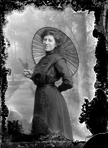 Lady with a parasol, [n.d.]