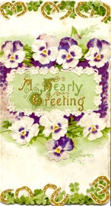"A hearty greeting" - Christmas card