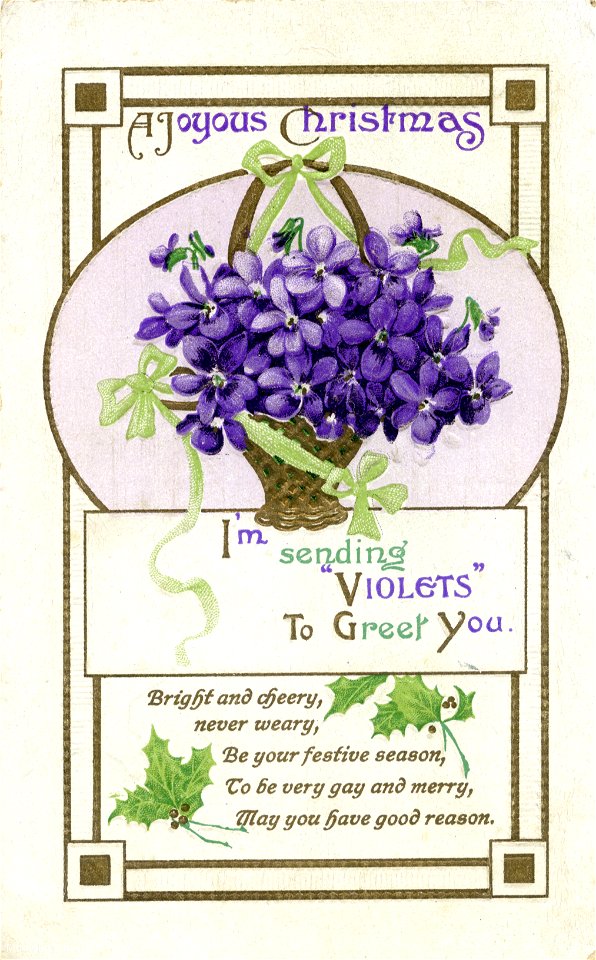 "A joyous Christmas" - Christmas postcard