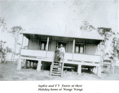 Sophie and Thomas Vincent Foster at their holiday home at Wangi Wangi, NSW, [n.d.]