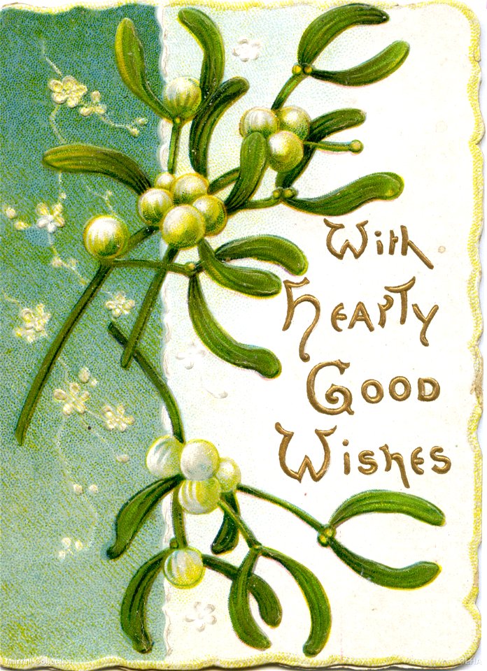 "With hearty good wishes" - Christmas card