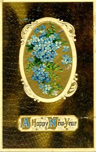 "A Happy New Year" - New Year postcard