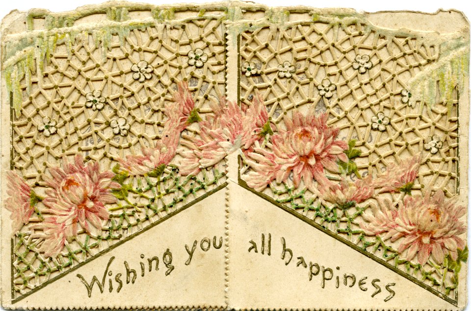 "Wishing you all happiness" - New Year card