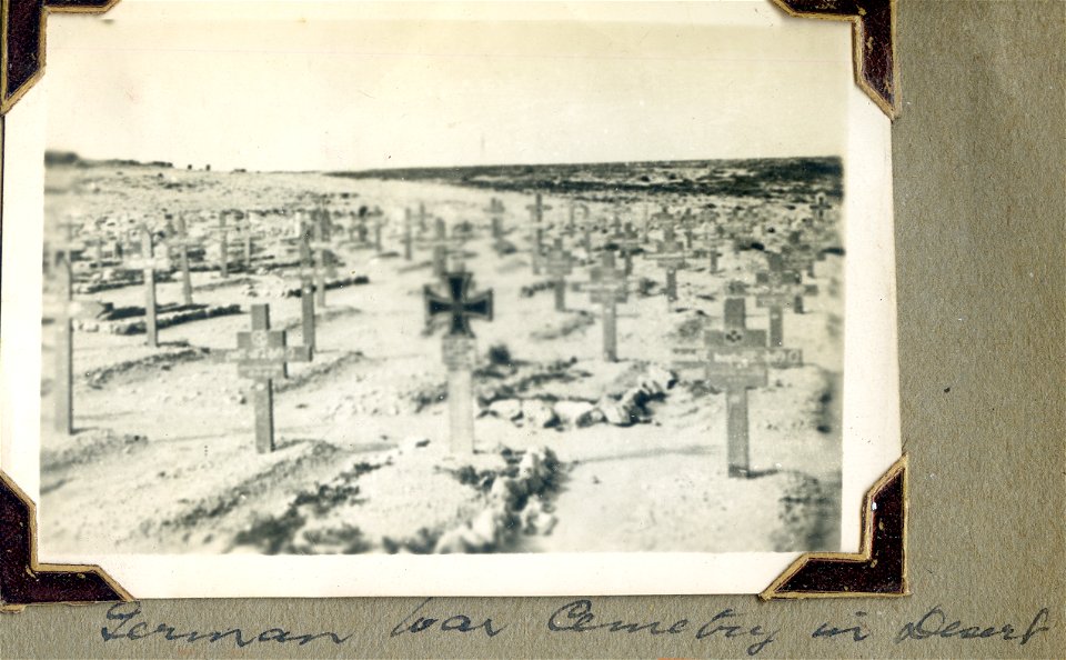 German War Cemetery in desert, North Africa photo