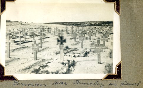 German War Cemetery in desert, North Africa photo