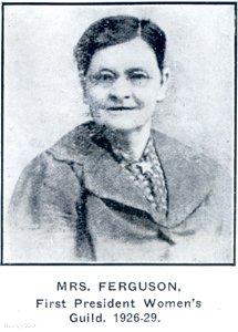 Mrs Ferguson, First President, Women's Guild, Kurri Kurri Co-operative Society, 1926-1929
