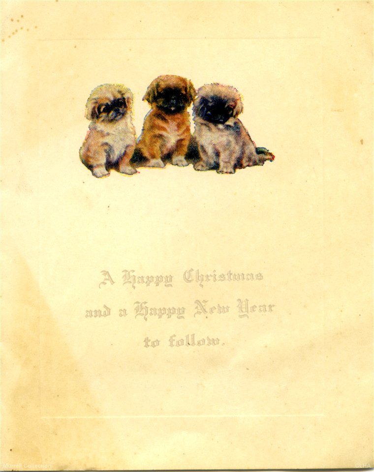A happy Christmas and a bright New Year to follow" - Christmas and New Year card