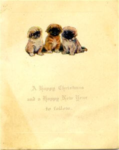 A happy Christmas and a bright New Year to follow" - Christmas and New Year card