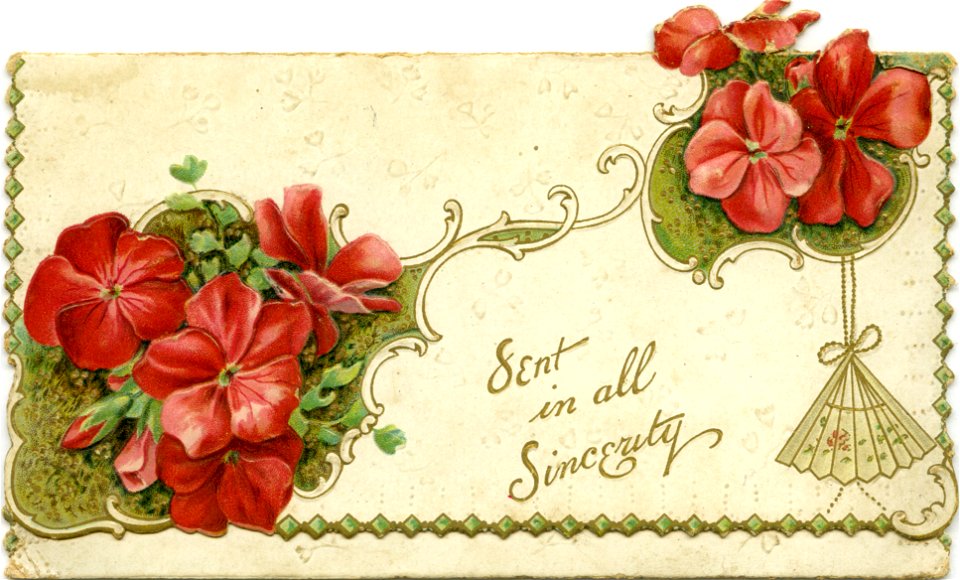 "Sent in all sincerity" - Christmas card