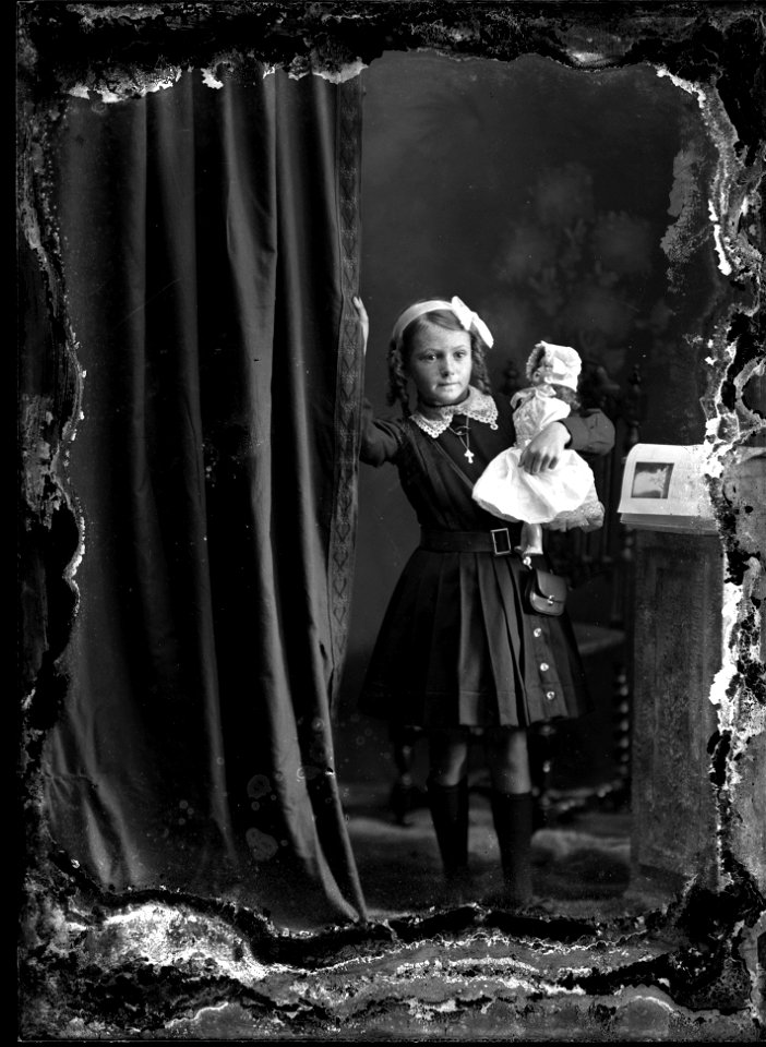 Girl with doll, [n.d.]