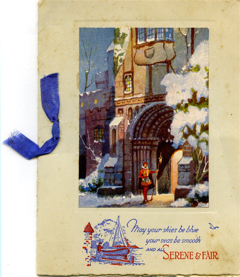 "May your skies be blue, your seas be smooth and all serene and fair" - Christmas card