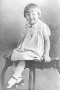 Young girl, seated photo