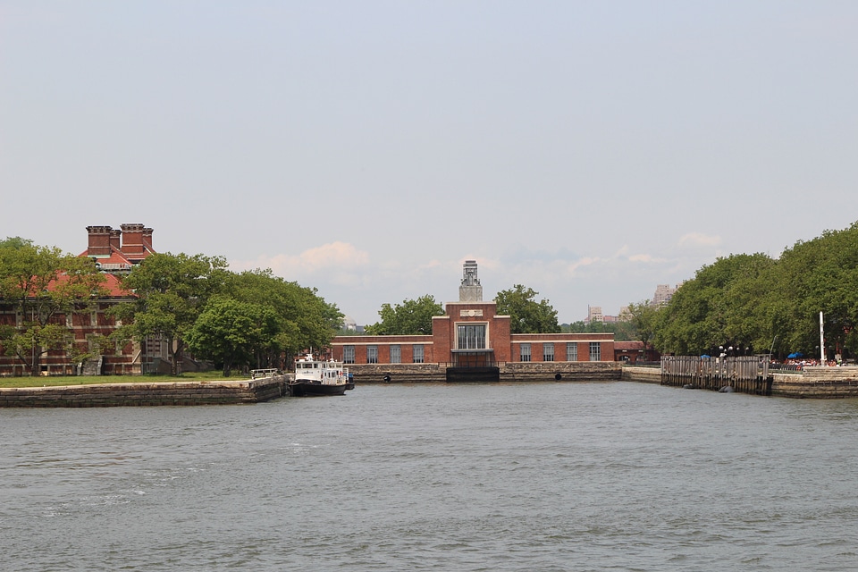 Ellis Island in New York harbor
