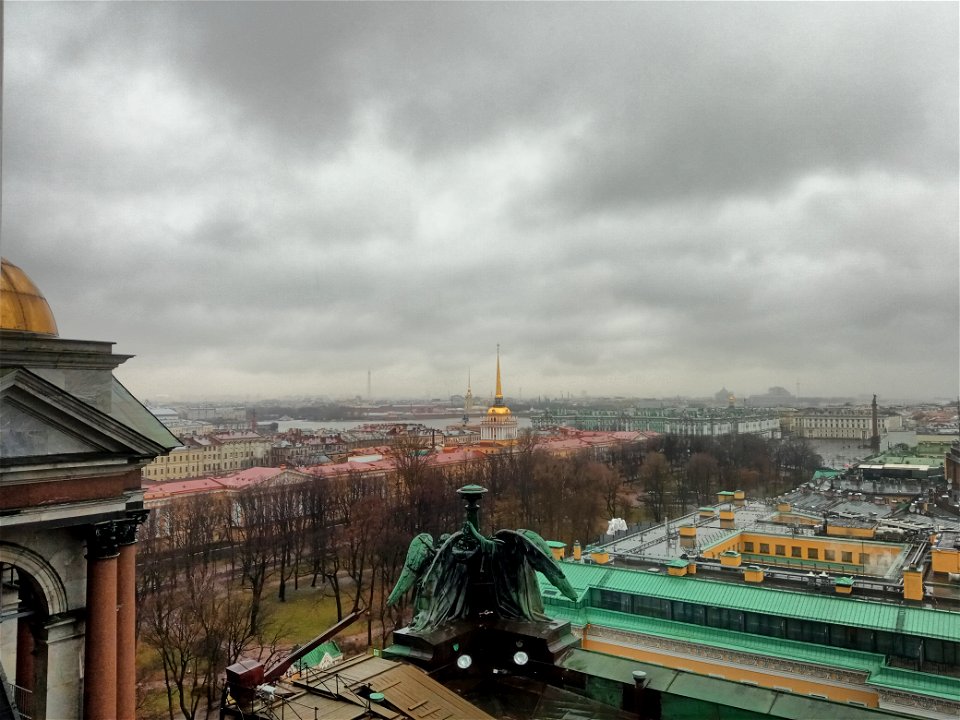 On the Colonnade of Isaakiy Cathedral