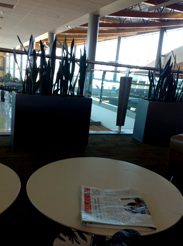 Victoria Airport waiting area.