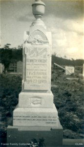 Headstone of Kenneth Vincent Foster (1898-1922), Mulbring Uniting Church Cemetery