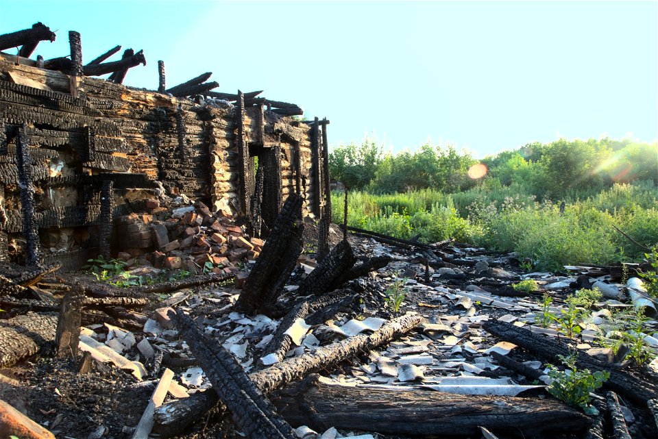 Site of a fire