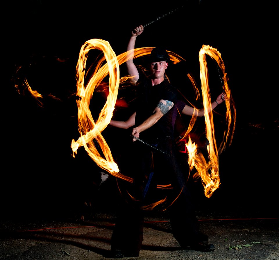 Fire Poi - Two people