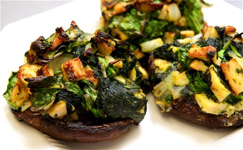 Chicken and Spinach Stuffed Portobello Mushrooms photo