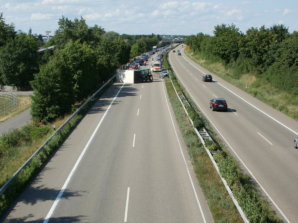 Traffic accident at Hockenheim Germany