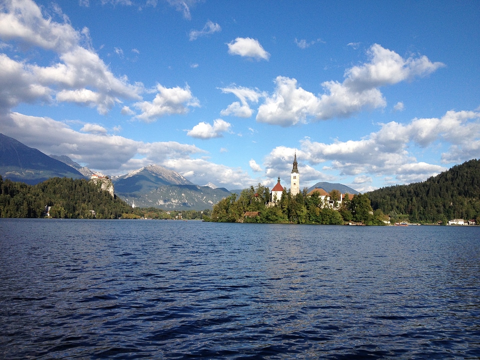 Lake Bled view from above Slovenia