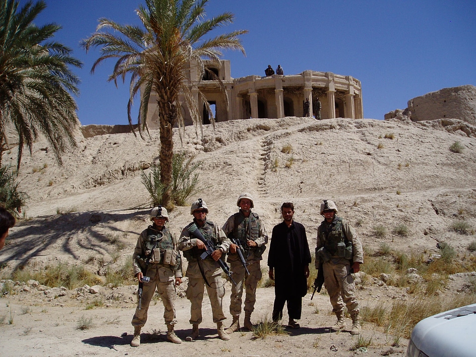 American Soldiers outside the Citadel of Alexander