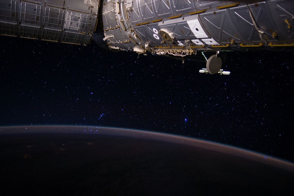 Orion's Belt Rises Through the Atmosphere