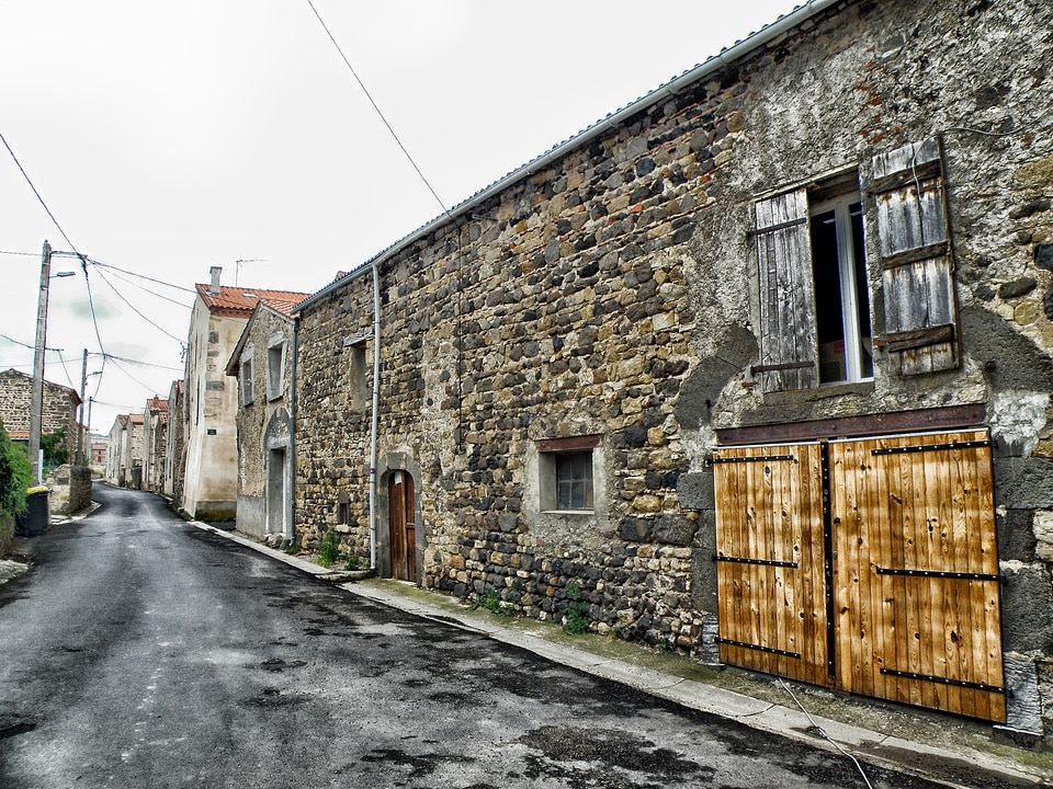 Old town street Puy De Dome France