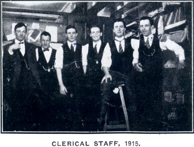 Clerical staff, Kurri Kurri Co-operative Society Ltd, 1915 photo