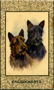 "Engagements" - Christmas and New Year card, 1938
