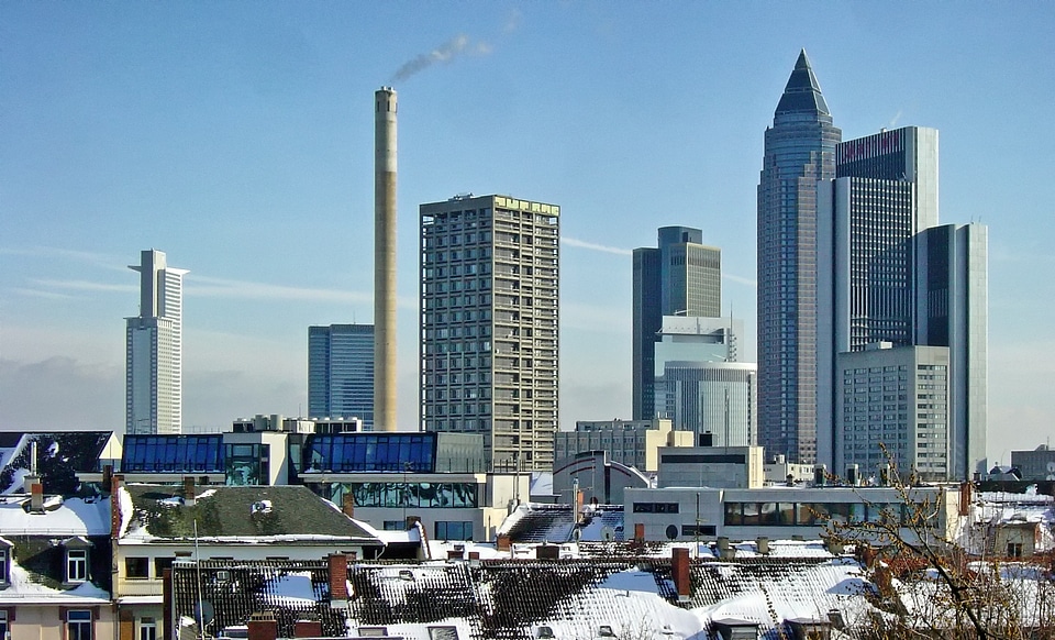 Skyscrapers in Frankfurt Germany