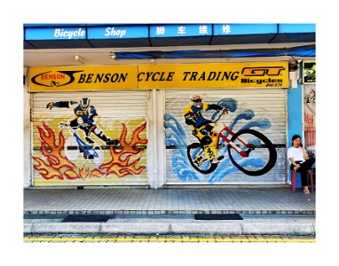 Street art - bike shop photo