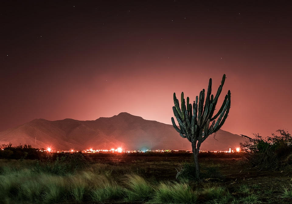 San Juan Bautista California in night sky