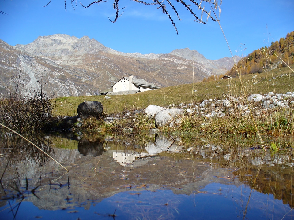 small lake in a mountains