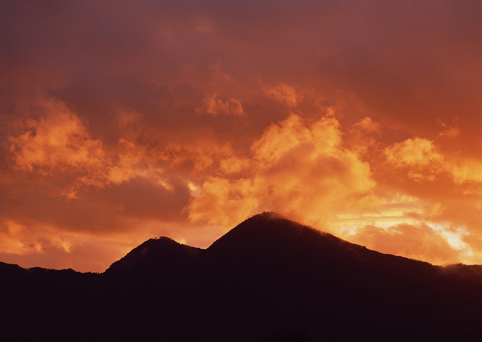 sunset in the mountains