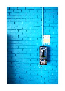 The wall and public phone photo