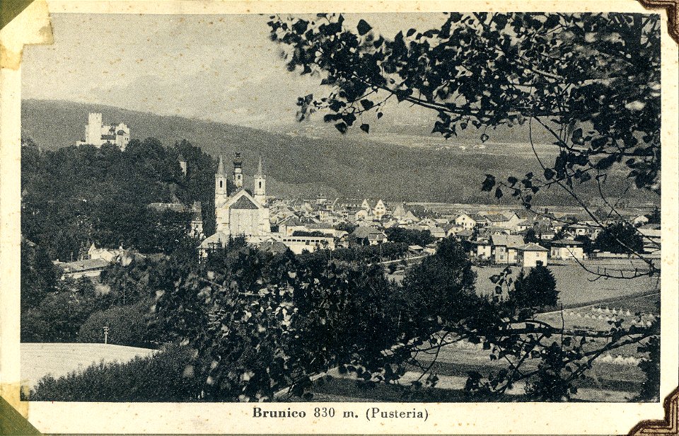 Brunico, Italy, (altitude 830 m), Pusteria, [1944],  - Postcard