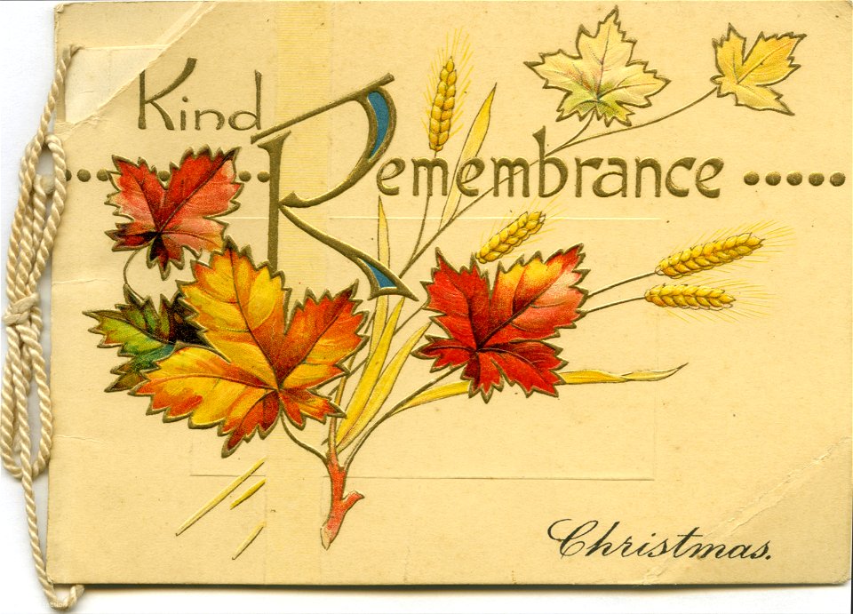 "Kind remembrance" - Christmas card