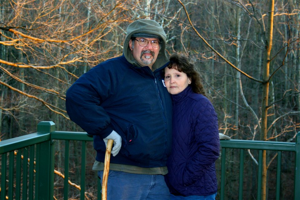 My Parents on the Vermilion River overlook