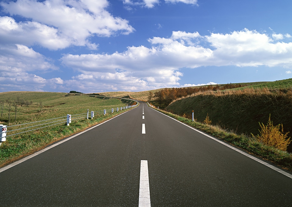 Picture of empty countryside road